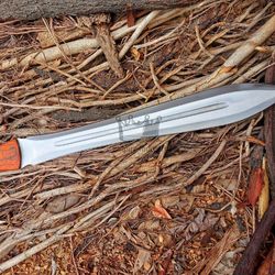 36 Inches Customized Handmade High Carbon Steel 1095 Full Tang Hunting Spear, Battle Ready With Leather Sheath,