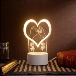 Acrylic The neon lights 3D stereo Night light Small table lamp Bedside lamp LED lamp