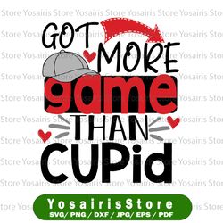Got More Game than Cupid SVG, Valentine's Day SVG, Cupid svg, Valentine SVG, Video Game Cut File, Digital Download