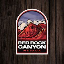 red rock canyon nevada vintage travel sticker