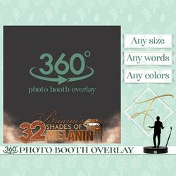 Shades of Melanin 360 Photo Booth Overlay Brown 360 Overlay Melanin Birthday Video Booth Touchpix Template Spin Photo