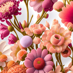 flowers in pink and green flower arrangement