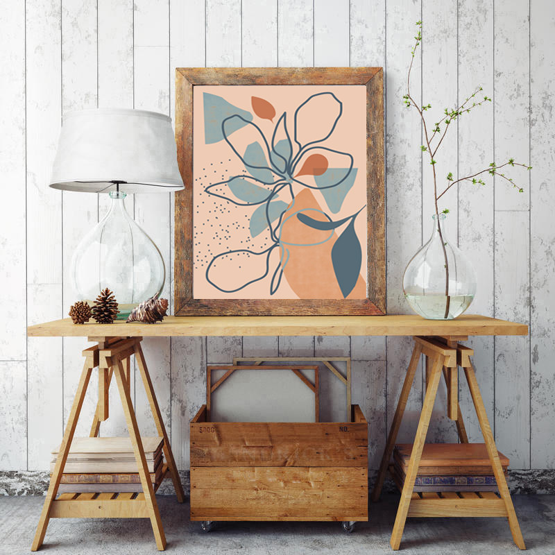 Three abstract prints in beige tones can be downloaded 1