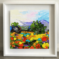 blue ridge mountains painting landscape original art abstract original artwork wall art virginia textured modern