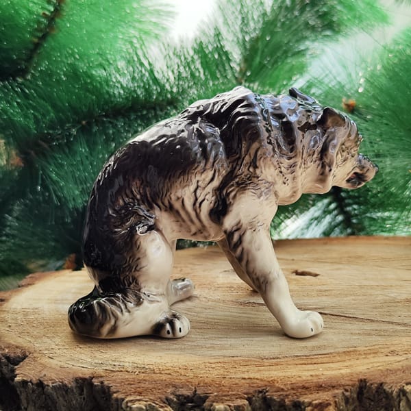 P881.930 Superbe Buste Famille Figurine Statuette Statue Loup Blanc P881.930 Superbe Buste Famille Figurine Statuette Statue Loup Blanc