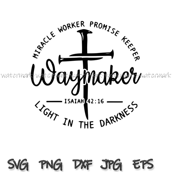 Waymaker svg, christian quote design, waymaker miracle worke - Inspire ...
