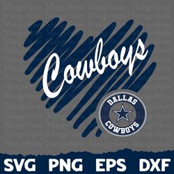 Dallas Cowboys Heart Football Team Svg, Dallas Cowboys Heart Svg, NFL Teams svg, NFL Heart, NFL Svg, Png, Dxf