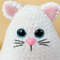 White crochet cat