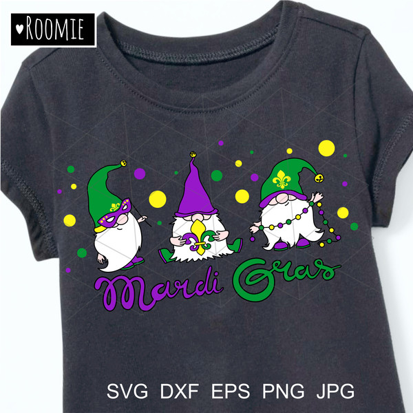 Mardi Gras Gnomes clipart shirt design.jpg