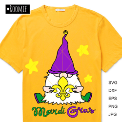 mardi gras gnome svg, fat tuesday svg, mardi gras party sublimation design for shirt dxf eps png, fleur de lis clipart