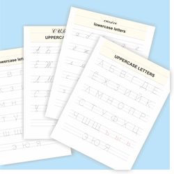 Russian Alphabet Writing. Cyrillic Cursive Handwriting Practice. Printable Worksheets. Learn to Write in Russian.