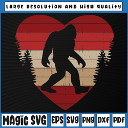 Bigfoot Heart Valentine's Day Boys Girls Love Sasquatch Svg, Bigfoot Heart Svg, Valentine Day, Digital Download