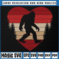 bigfoot heart valentine's day boys girls love sasquatch svg, bigfoot heart svg, valentine day, digital download