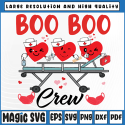 Boo Boo Crew Valentine's Day Heart Nurse Png, Boo Boo Crew Nurse Valentine, Valentine Day, Digital Download
