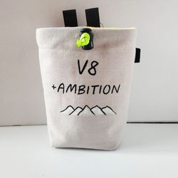 Chalk bag V8 plus Ambition for rock climbing