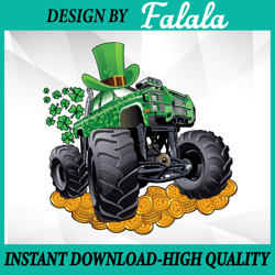 kids leprechaun monster truck png, shamrock st patrick day png, leprechaun png, patrick day png, digital download