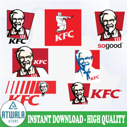 kentucky fried chicken logo bundle svg, kfc svg, fastfood svg, food and drink svg,png,dxf