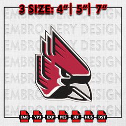 Ball State Cardinals Embroidery file, NCAAF teams Embroidery Designs, Ball State College Football, Machine Embroidery