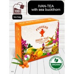 Ivan Chai Ivan tea with sea buckthorn, ginger and lemon 100 teabags Vegan