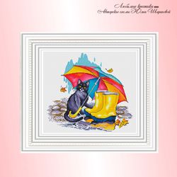 autumn umbrella 1 cross stitch pattern