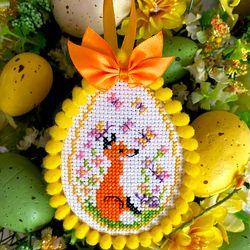FOX EASTER EGG Ornament cross stitch pattern PDF by CrossStitchingForFun Instant Download, EASTER EGG COLLECTION