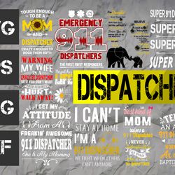 Dispatcher  SVG bundle , 911 svg dxf eps png , distressed flag svg , digital download