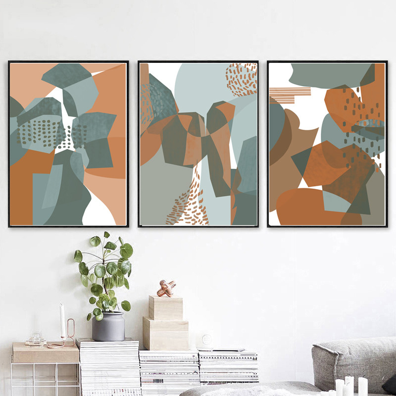 Abstraction triptych of 3 prints, you can download
