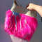 Rave multicolor festival handbag. Shaggy bright fur bag.