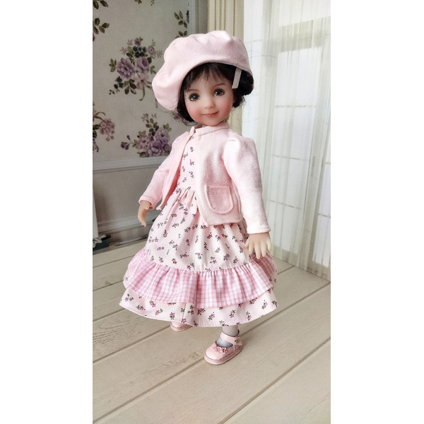 Little Darling doll dress pink and white set-1.jpg