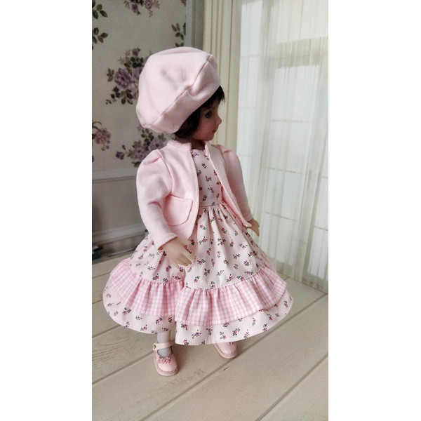 Little Darling doll dress pink and white set-3.jpg