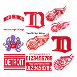 Red Wing NHL Hockey, Detroit Red Wings svg, NHL svg, Detroit Red Wings Hockey Teams Svg, Detroit Red Wings Bundle SVG