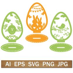 Festive Easter eggs with SVG pattern format