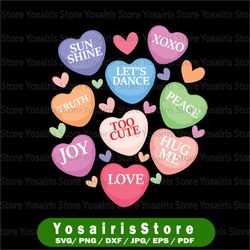 valentine candy heart svg, conversation heart svg, heart candy clipart, heart candies, valentines