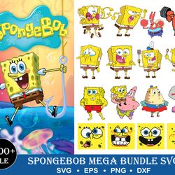 1500 spongebob mega bundle, gary svg, squidward svg, patrick svg, spongebob bundle svg, spongebob svg, spongebob squarep