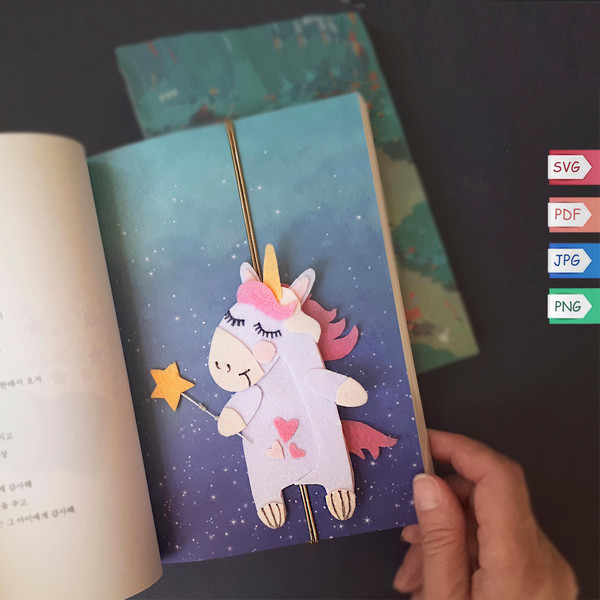 Unicorn bookmark perfect gift for Booklover , svg templates for cricut.jpg