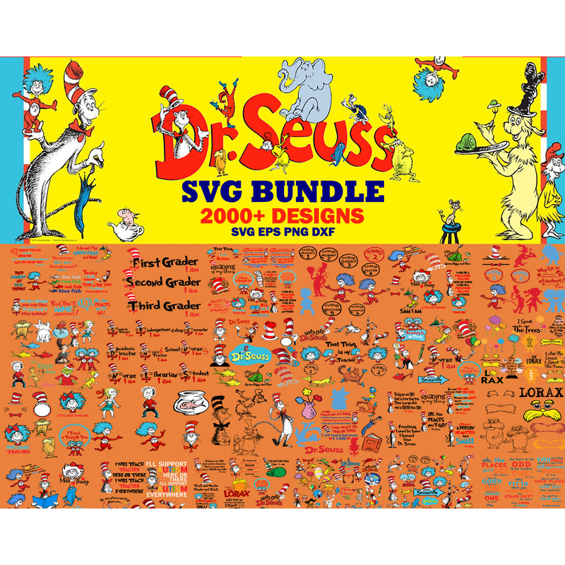 2000 Mega Dr Seuss bundle Layered SVG, Bundle png, pdf, svg, dxf, Cricut, cut files, layered digital vector file.jpg