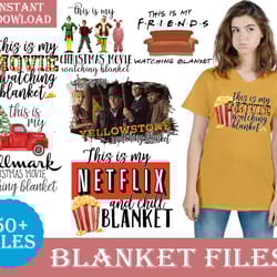 52 designs netflix blanket, hallmark blanket, christmas blanket, movie blanket digital design, sublimation design, png f