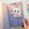 Cat bookmark gift for Booklover , Animals felt pattern.jpg