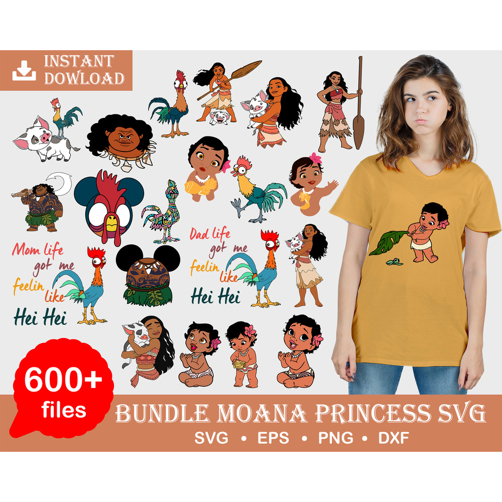 Moana Clipart, Moana SVG, Moana PNG, Moana Birthday, Moana Printable, Moana Font, Maui SVG Instant Digital Download.jpg