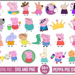 peppa pig svg, peppa pig png, peppa pig alphabet, family peppa pig svg, peppa pig layered, peppa pig svg bundle, svg fil
