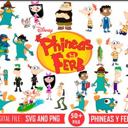 phineas and ferb svg, phineas and ferb png, phineas and ferb vector, orntirorenk svg phineas and ferb cut file, cartoon