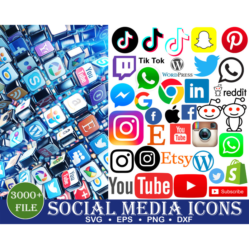 Social Media Icons Svg,Handdrawn,Doodle,Scribble,Bundle,Social Network,Icon,DXF,PNG,Cut File,Cricut,Silhouette,Instant download.jpg