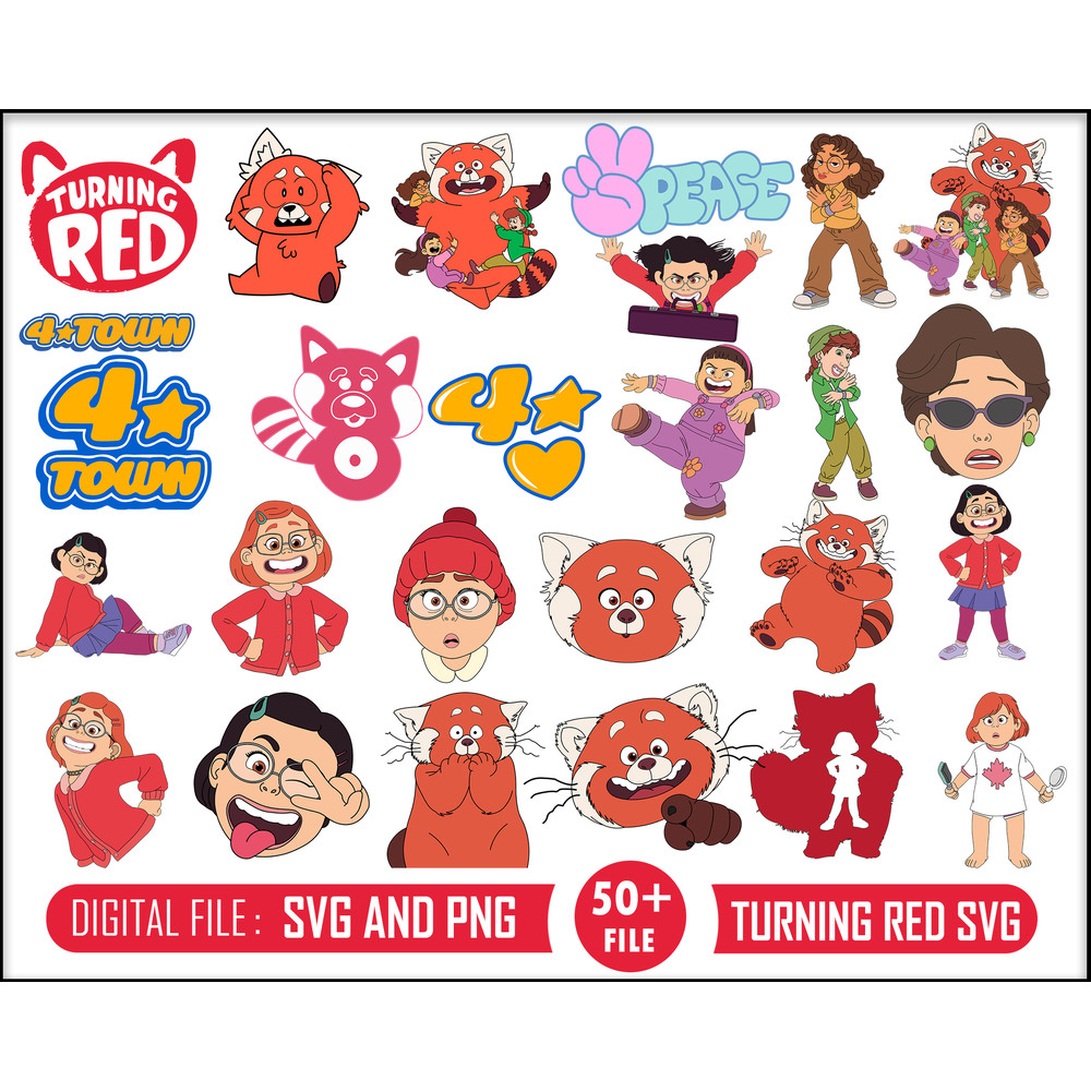 Turning Red SVG Bundle, Turning Red Svg, Mei Lee Svg, Turning Red Clipart, Turning Red For Cricut, Red Panda Svg, Meilin Svg, Tuning Red Png.jpg