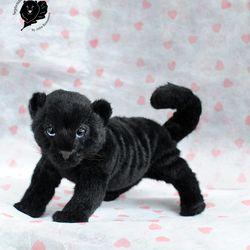 realistic toy black panther cub