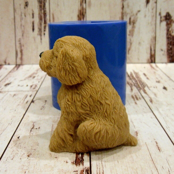 Poodle puppy soap and silicone mold 4