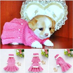 Dog dress for a very small dog XXS size.