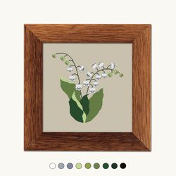 Lily of the valley cross stitch pattern