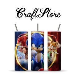 sonic | tumbler png | cartoon | png files for sublimation | instant download | tumbler sublimation design