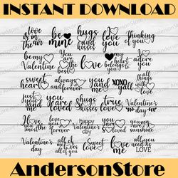 30 valentine's svg cut files | instant download | valentine's day svg bundle | printable vector clip arts | love svg