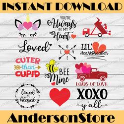 valentine's bundle svg, valentines day svg, valentines svg, truck svg, heart svg, be mine svg, silhouette, clipart